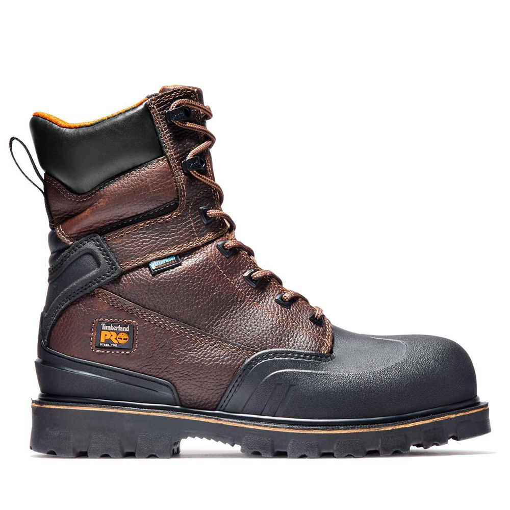 Timberland Mens Work Boots PRO® Rigmaster 8" Steel Toe - Brown/Black - India PN4023617